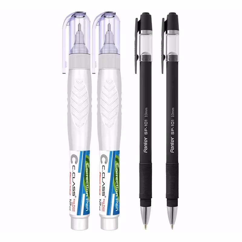 خرید غلط گیر سی کلاس بسته 2 عددی به همراه 2 عدد خودکار پنتر مشکی نوک 1