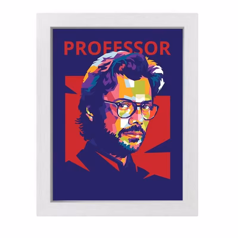 تابلو 16 در 21 طرح پروفسور سریال سرقت پول money heist