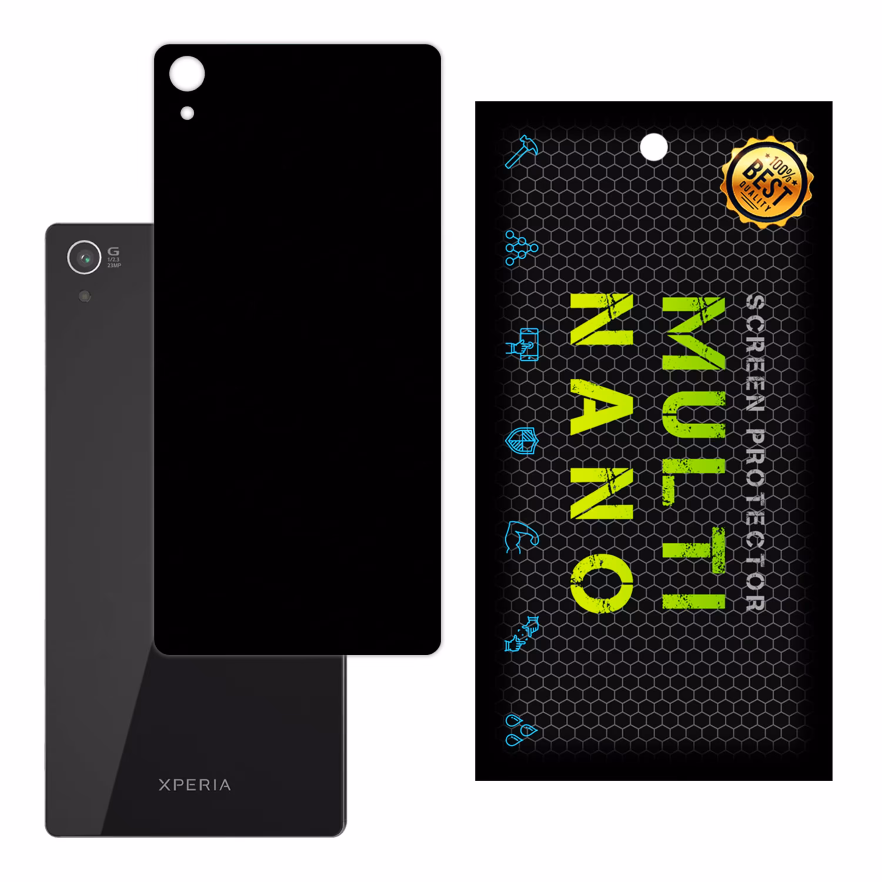 برچسب پوششی MultiNano مدل X-F1M-Black برای پشت  مویایل  سونی X