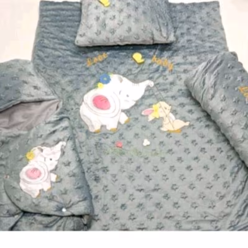 سرویس خواب مخمل دو رو فیل و خرگوش