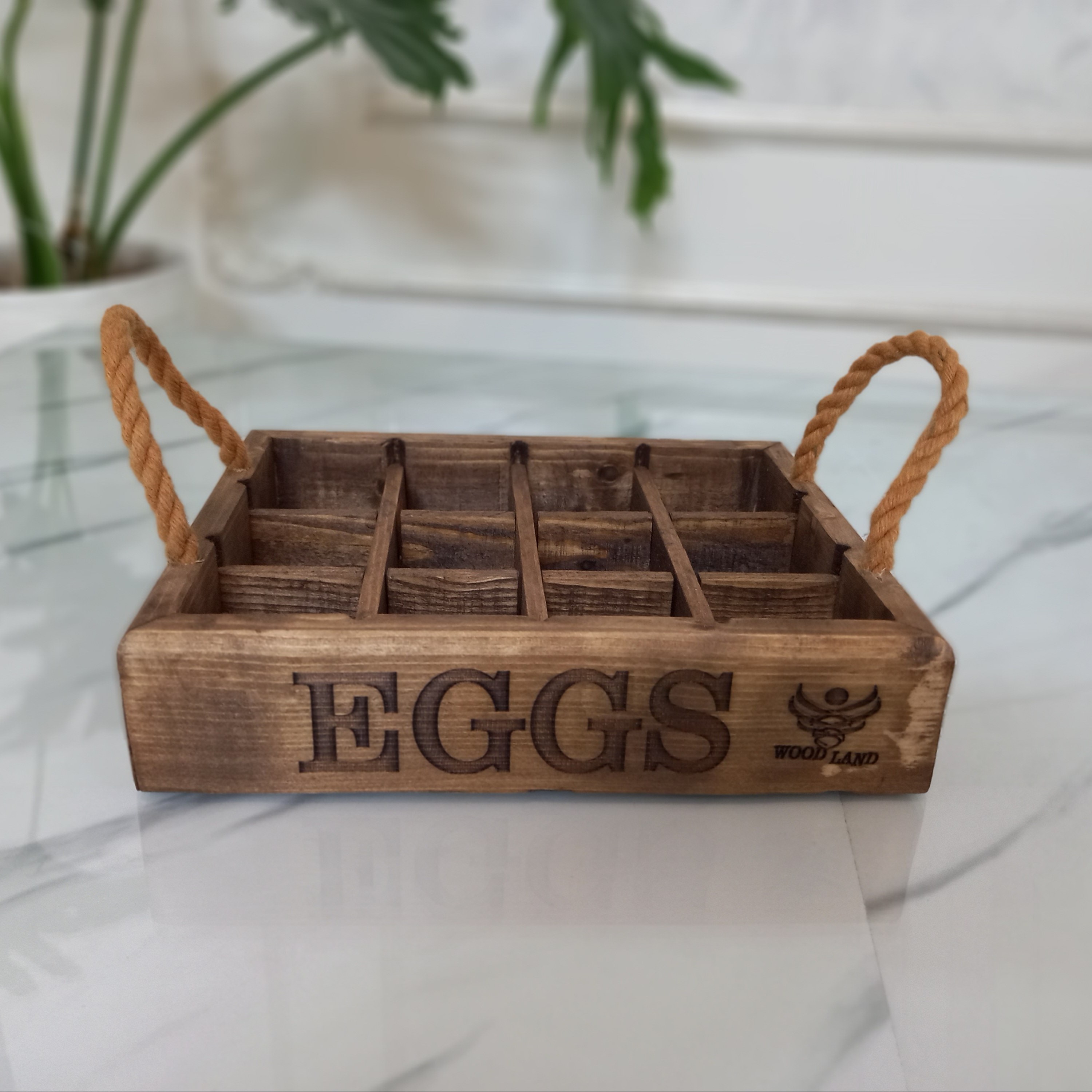 باکس تخم مرغ چوبی 12 عددی 