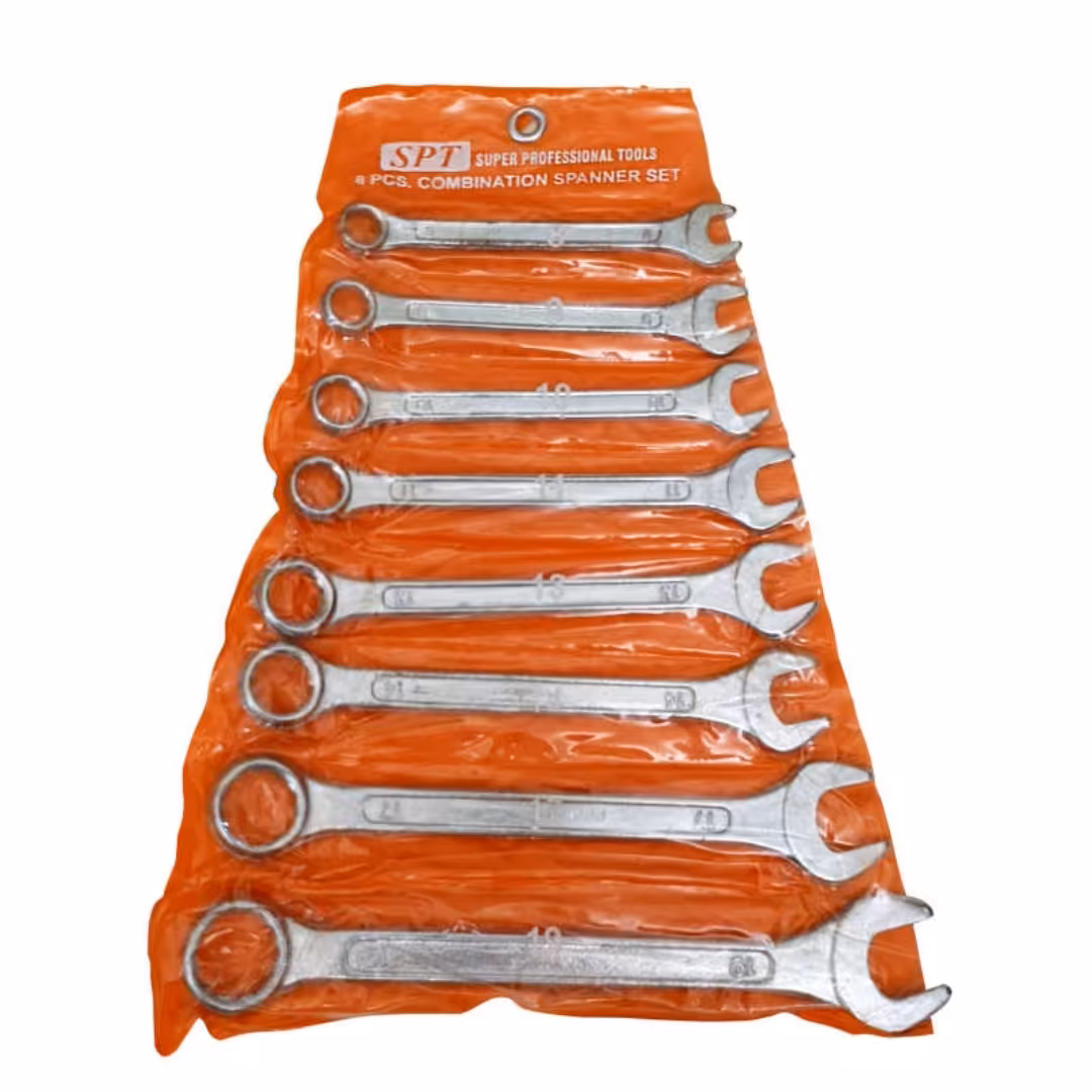 مجموعه 8 عددی آچار یک سر تخت یک سر رینگی اس پی تی