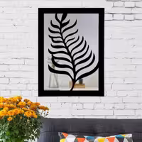 تابلو آینه الف طرح برگ کد 1