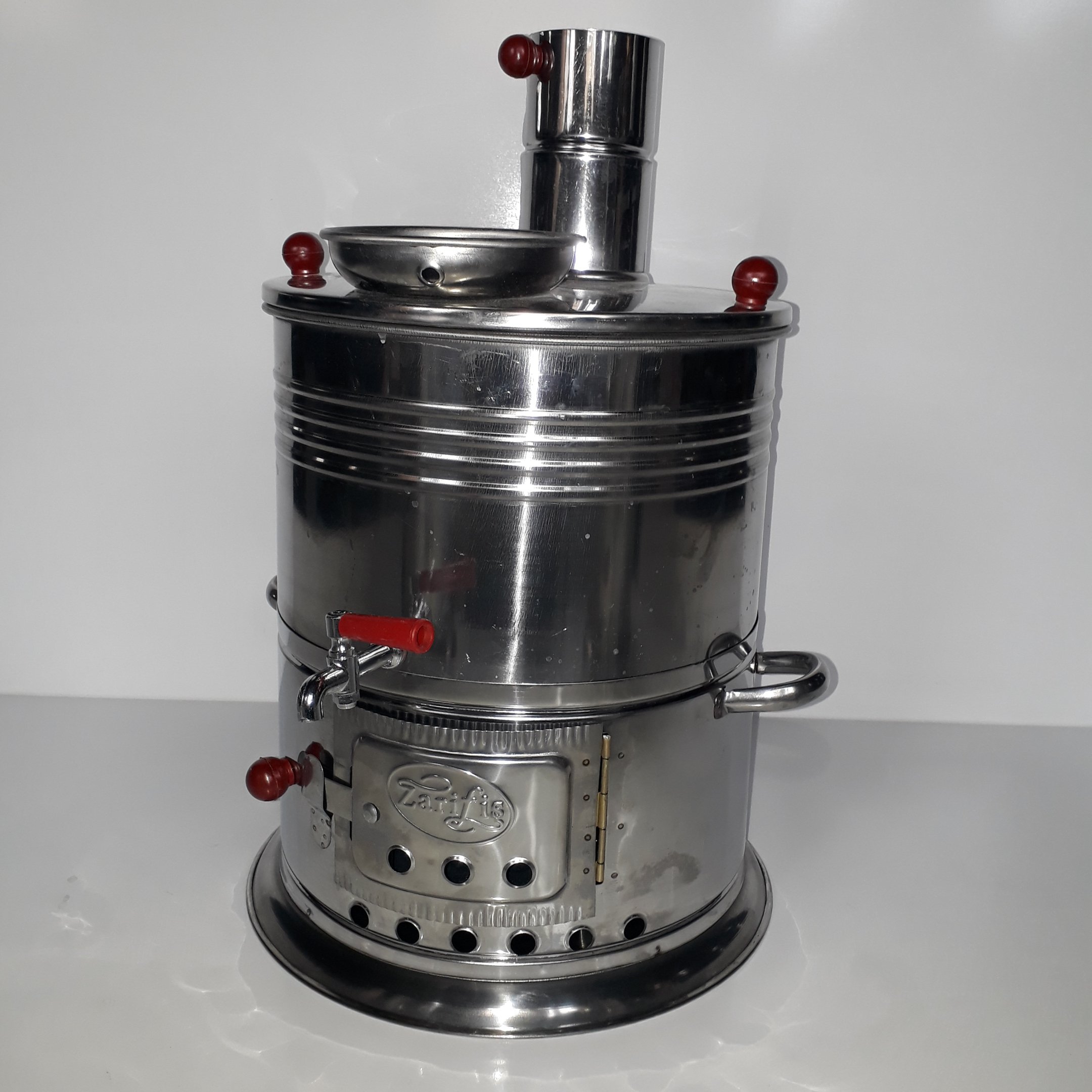 سماور زغالی استیل ساخت ترکیه هشت لیتری