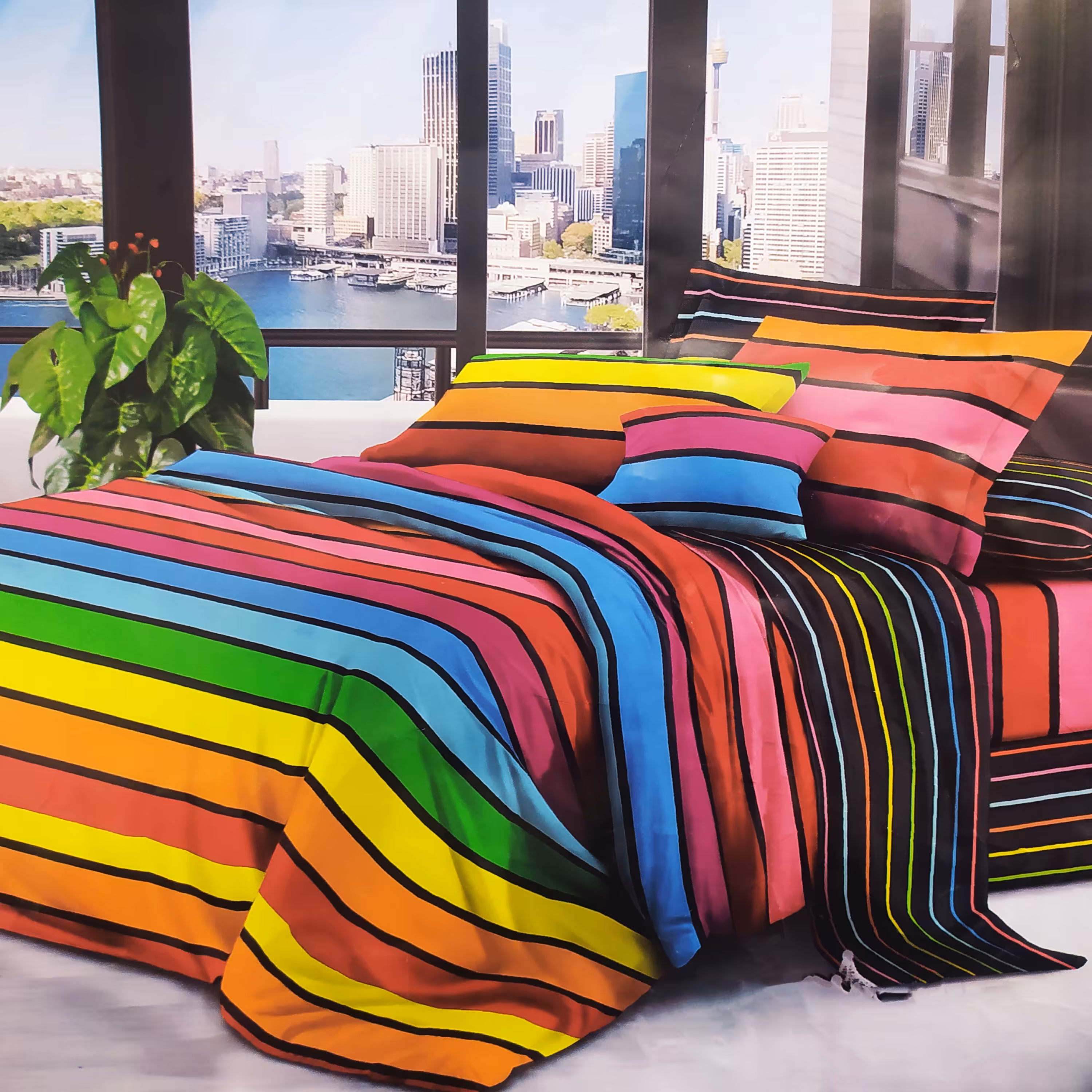 روتختی دونفره اسپرت طرح مدادرنگی