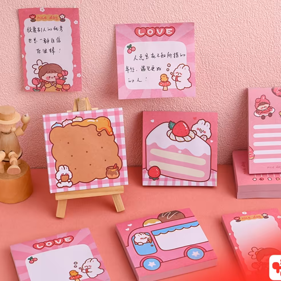 استیک نوت فانتزی طرح خرگوش و دختر50برگ