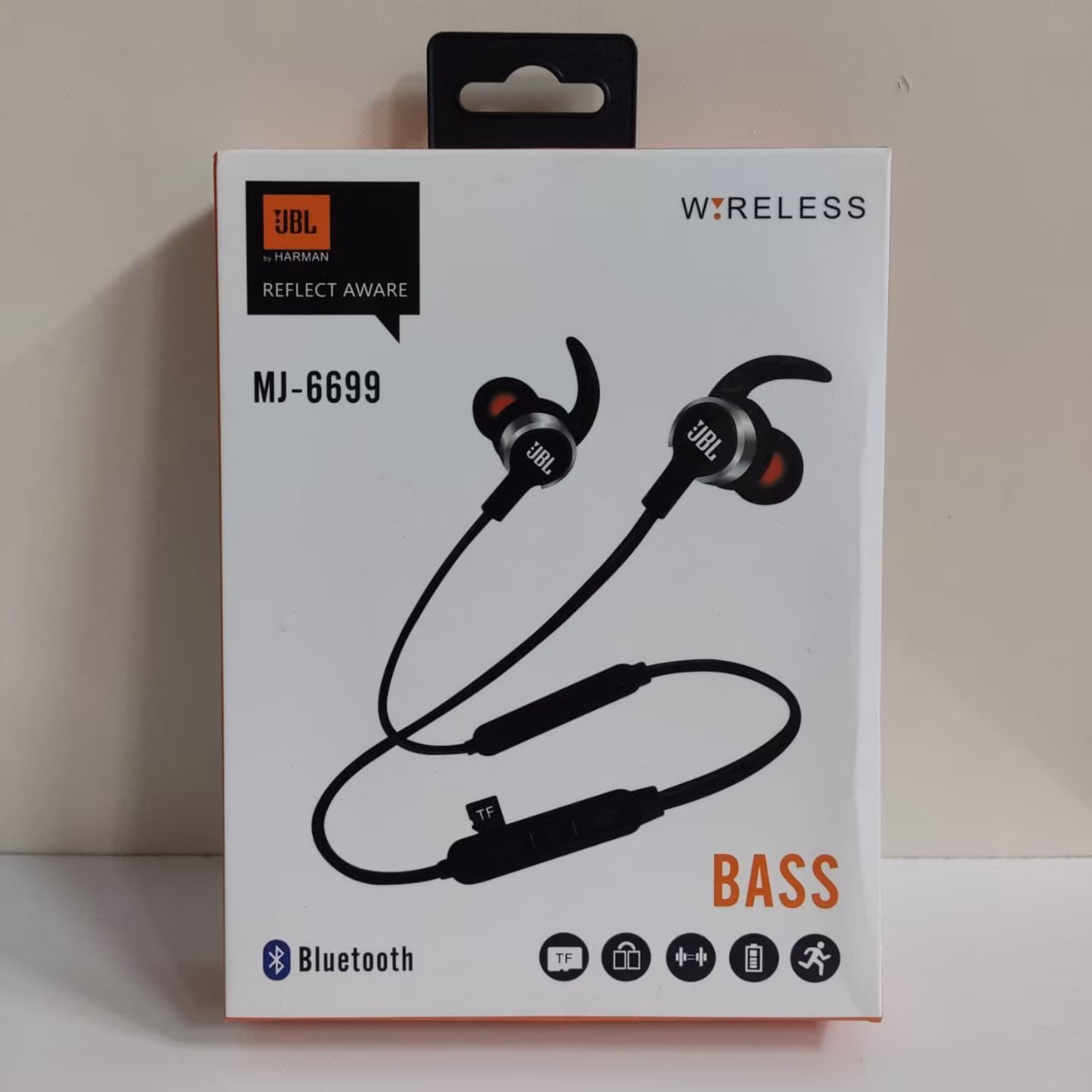 هدفون هندزفری بلوتوثی گردنی jbl رم خور مدل MJ-6699 مشکی