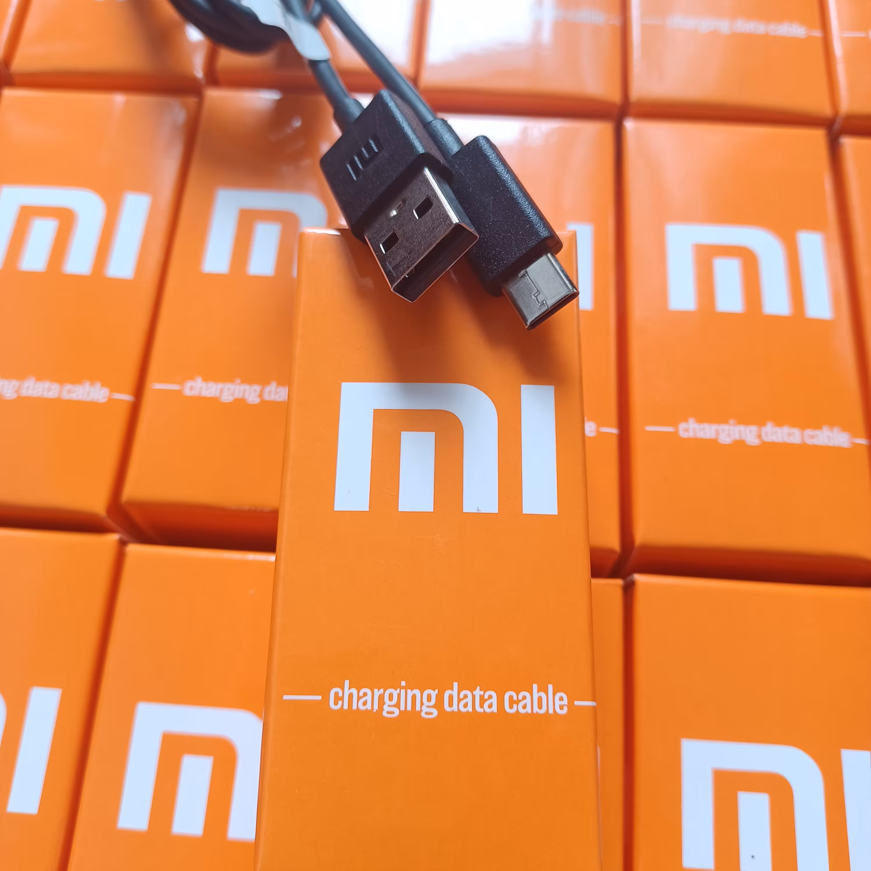 کابل شارژ تایپ سی شیائومی ( صد در صد فست شارژ ) کیفیت عالی - پک نارنجی