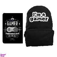 کوله پشتی طرح گیمر کد kp382 به همراه کلاسور