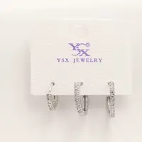 پک سه عددی کد11233 گوشواره.طرح جواهر.برند ysx.آبکاری طلا.رنگ ثابت.ضدحساسیت9
