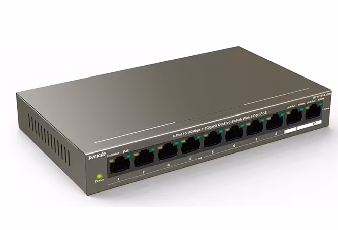 سوئیچ 8 پورت PoE تندا مدل تی ای اف 1110 پی 102 وات