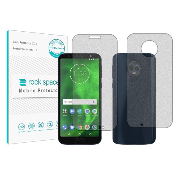 گلس صفحه نمایش و پشت گوشی موتورولا G6 مدل نانو هیدروژل گیمینگ برند راک اسپیس کد1357ss