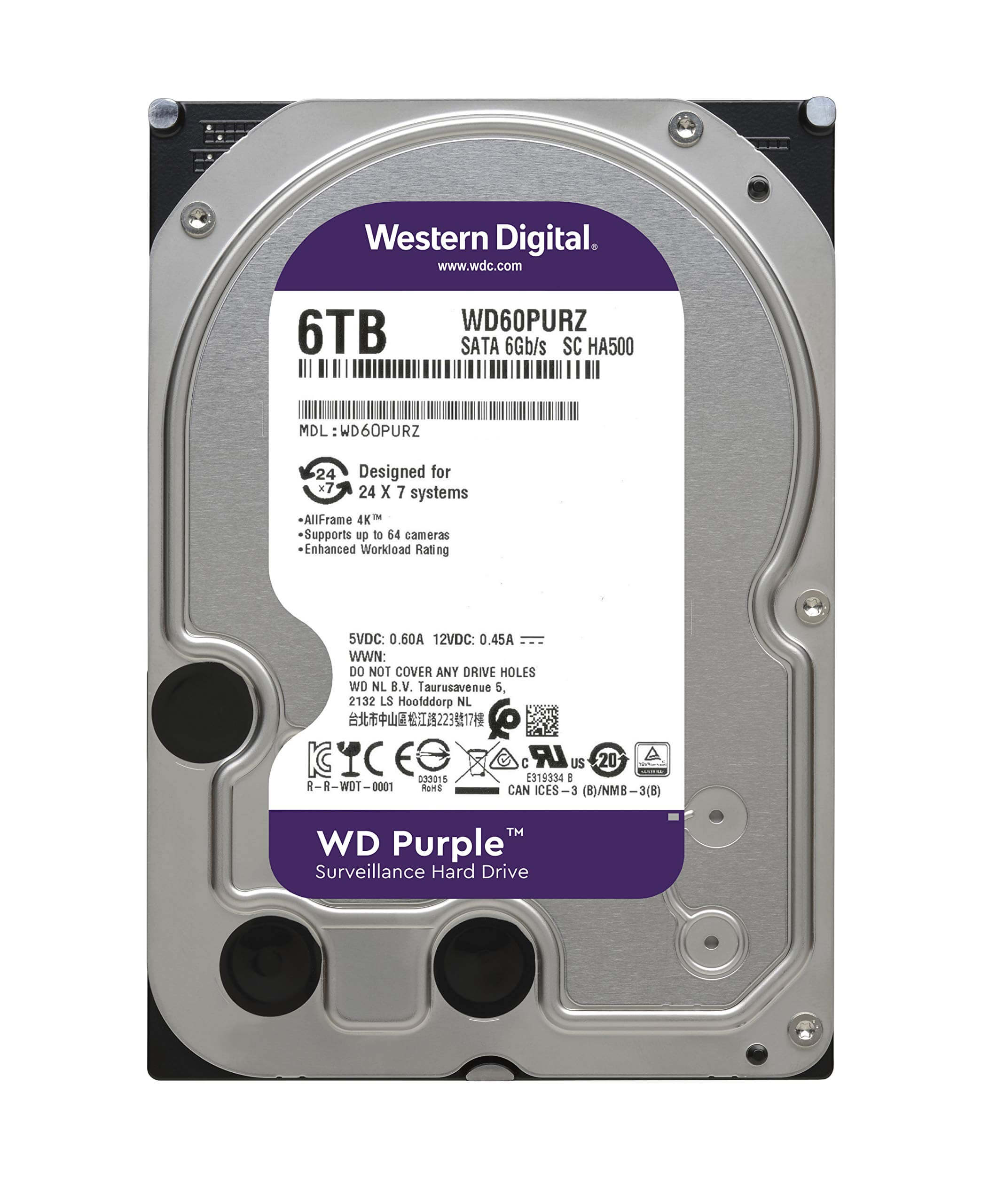 هارد دیسک وسترن دیجیتال Purple WD62PURZ ظرفیت 6 ترابایت