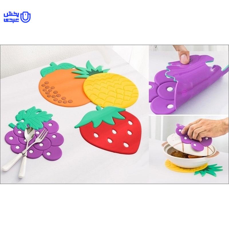 زیر قابلمه ای سیلیکونی میوه ای