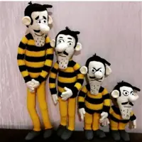 عروسک بافتنی هرچهار عروسک با هم 