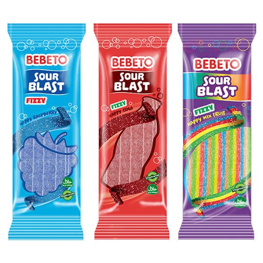 پاستیل نواری شکری ببتو ترکیه 80 گرمی
