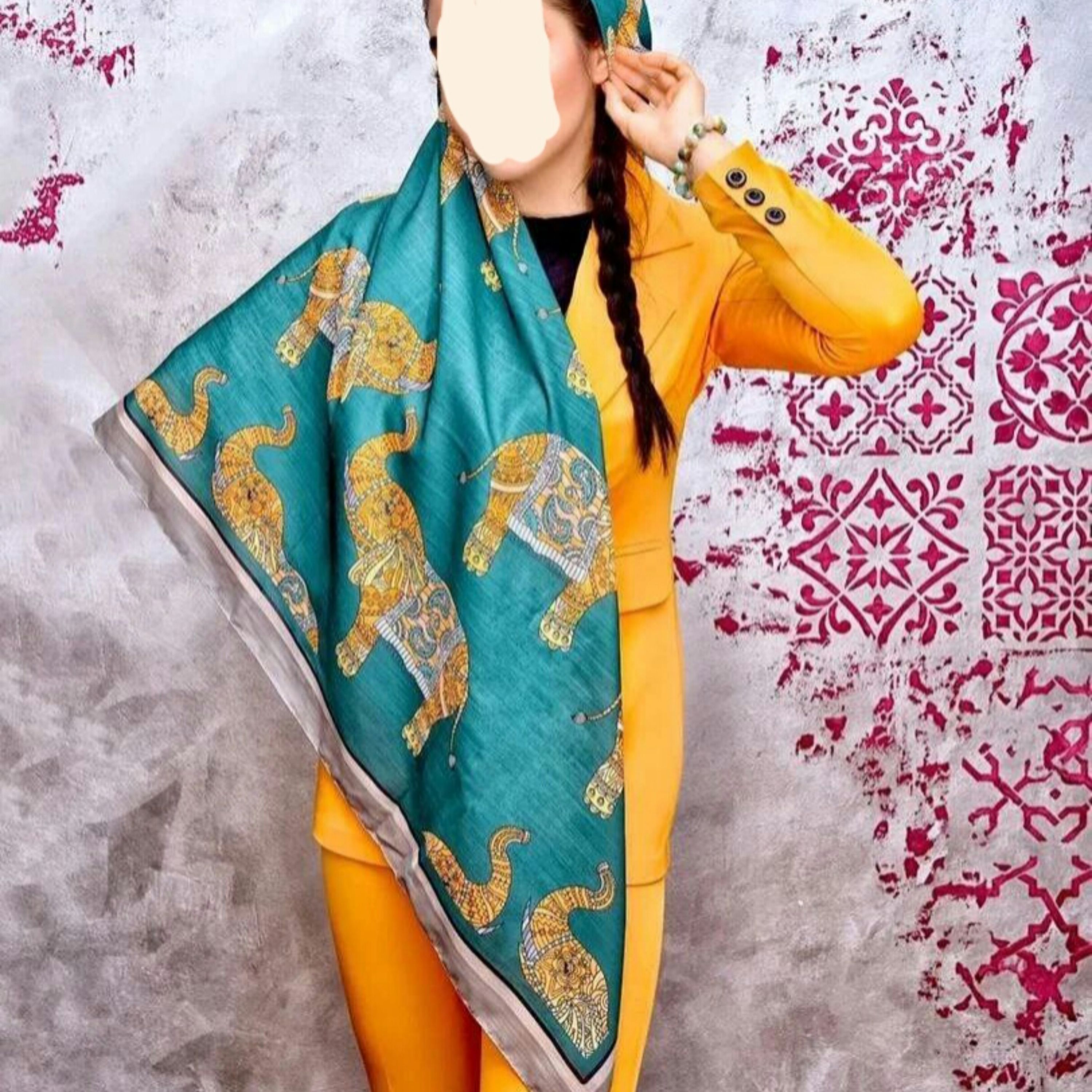 روسری نخی قواره بزرگ سبک(ارسال رایگان)