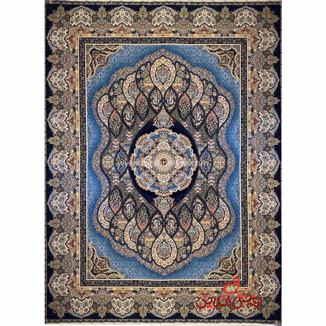 فرش ماشینی شاهکار صفویه 3780 اطلسی