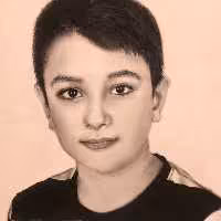 تابلو نقاشی چهره سیاه قلم سایز a4