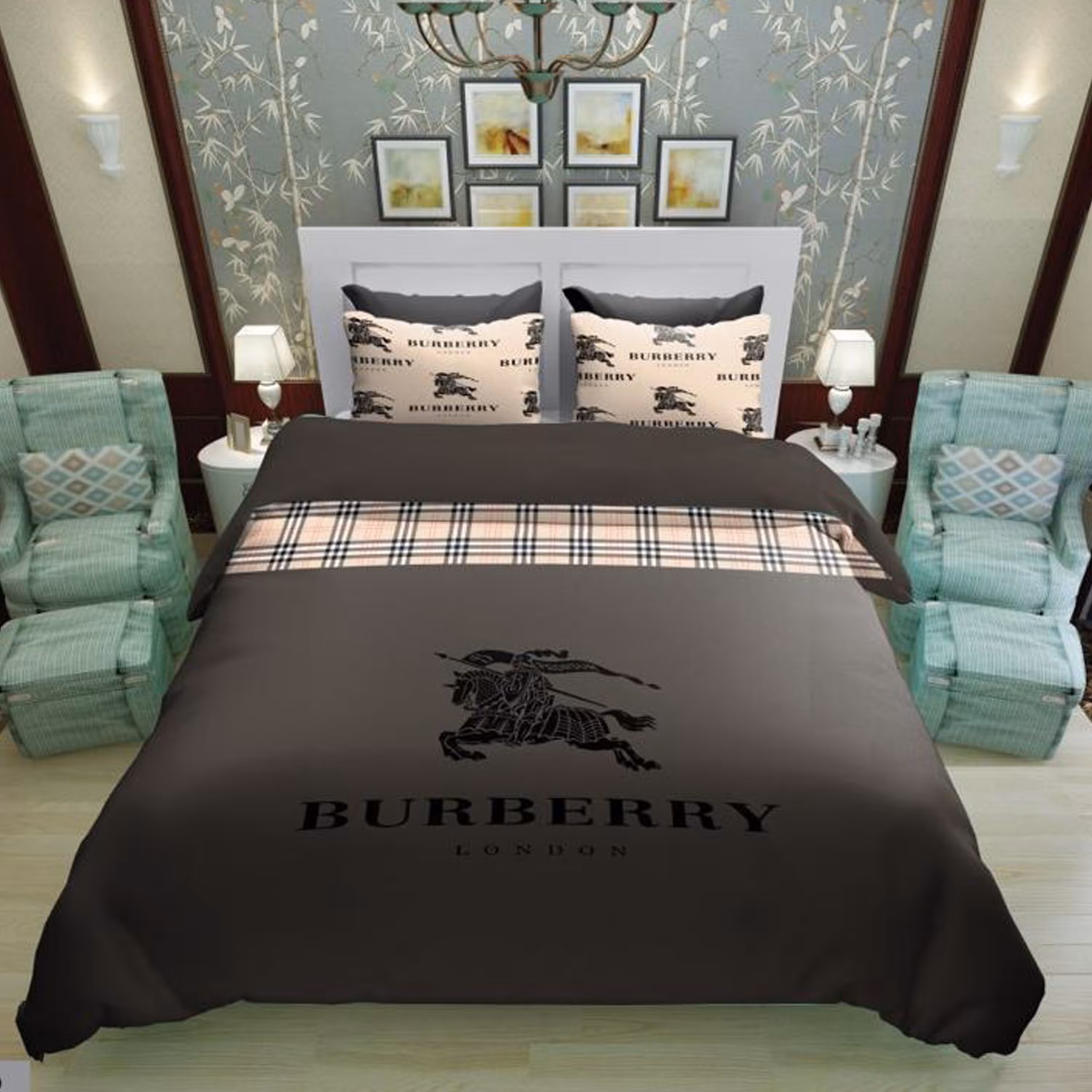 سرویس روتختی 1 نفره تنسل چاپی برندترک لند (Turk Land)  کد rs 78