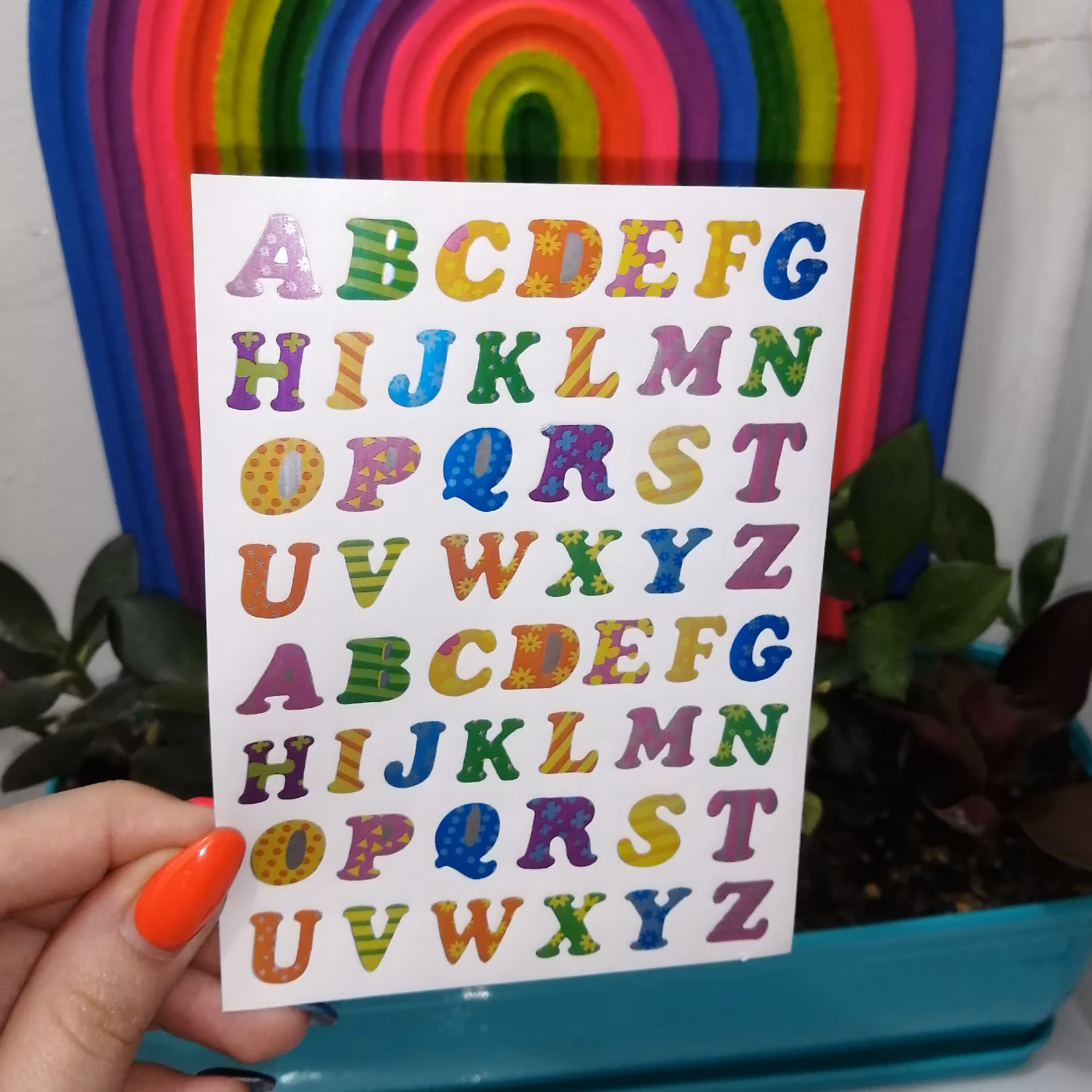 استیکر برچسب طرح حروف انگلیسی 