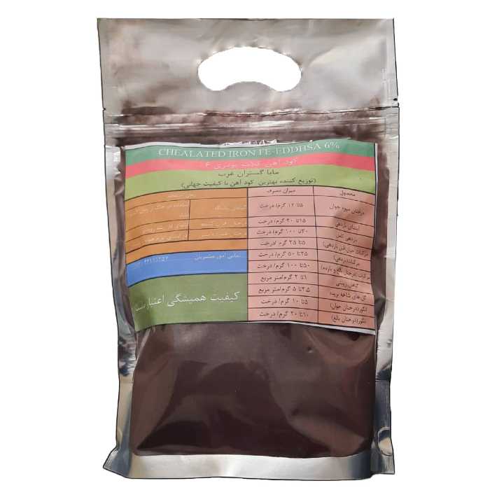 کود آهن کلات پودری 6درصد پلاس وزن 500 گرم