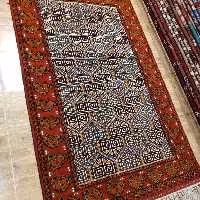 قالیچه دستبافت ترکمن ، 3متری، طرح آلاچیق، ارسال رایگان، ریزبافت و پشم