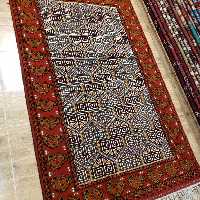 قالیچه دستبافت ترکمن ، 3متری، طرح آلاچیق، ارسال رایگان، ریزبافت و پشم