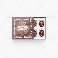 موکاپ بسته بندی شکلات از زاویه بالا | گرافیک با طعم تربچه