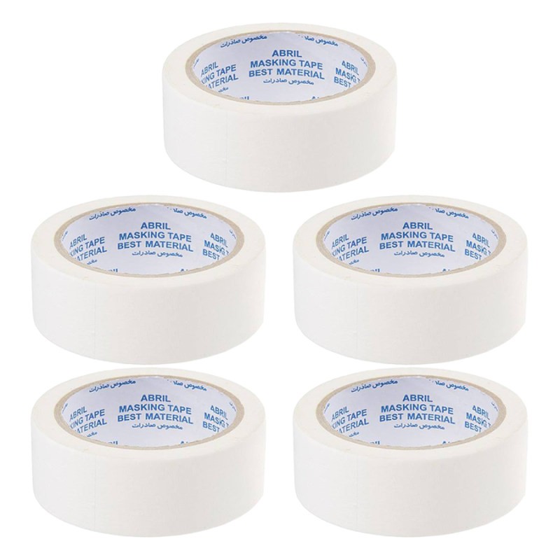 چسب کاغذی آبریل مدل (16 یارد) با پهنای 5 سانتی متر (درجه یک) بسته 1 عددی (تخفیف ویژه)