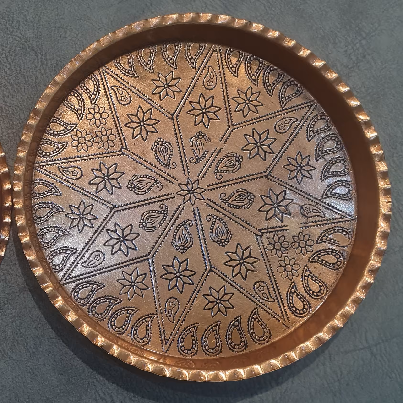 سینی مسی نانو شده سایز1 (مس زنجان)