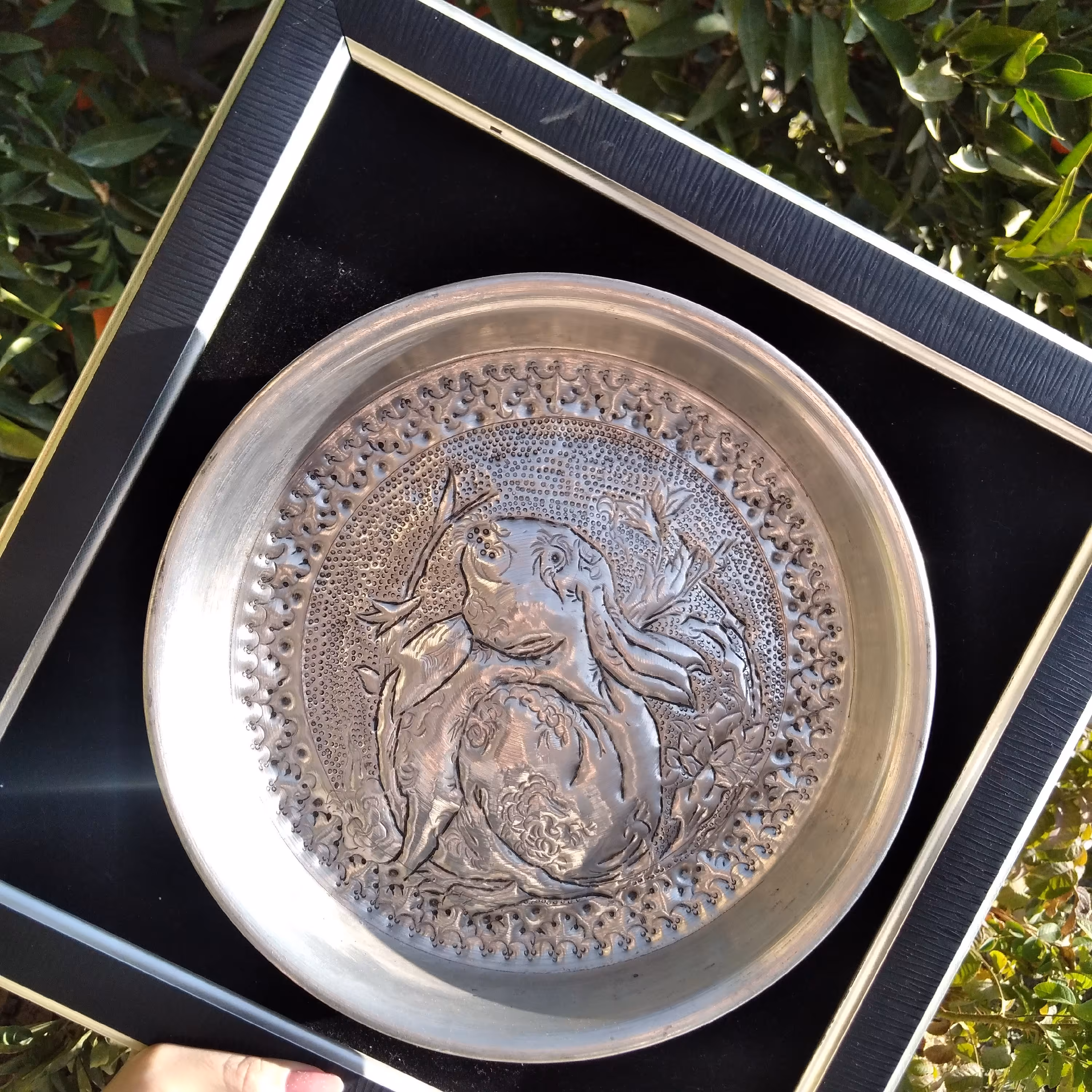 تابلو  مسی  قلمزنی خرگوش 