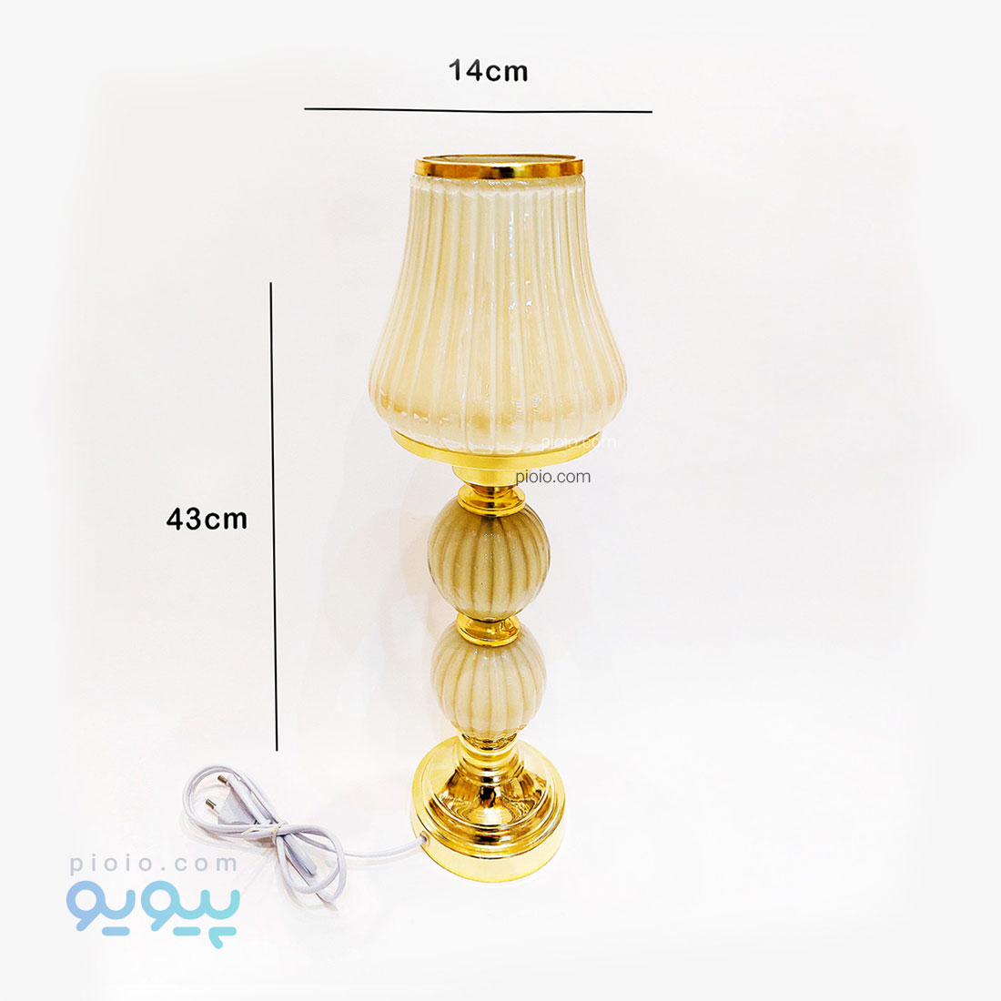 آباژور رومیزی شید بلوری کد 3656