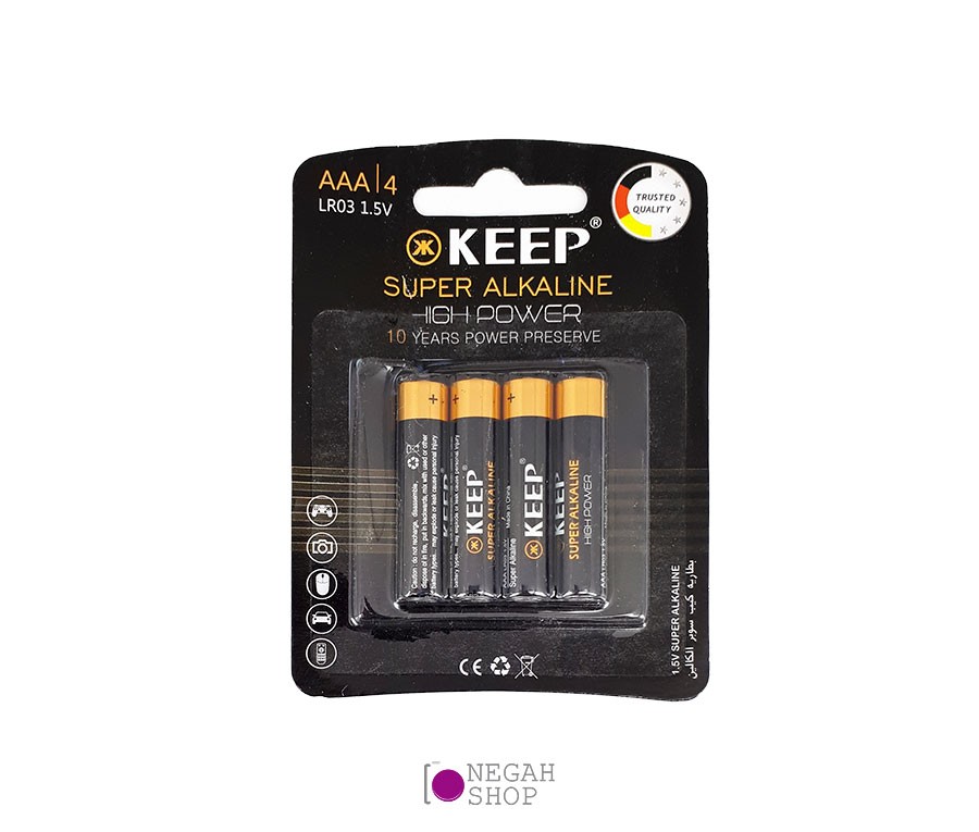 باتری نیم قلم KEEP SUPER ALKALINE AAA