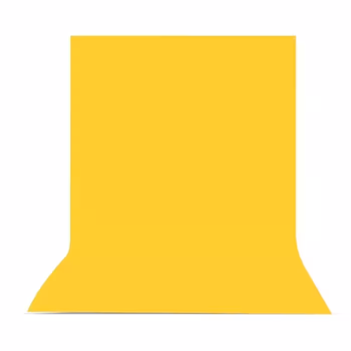 پرده زرد 2x3 لوله پلاستیکی (فون مخمل)