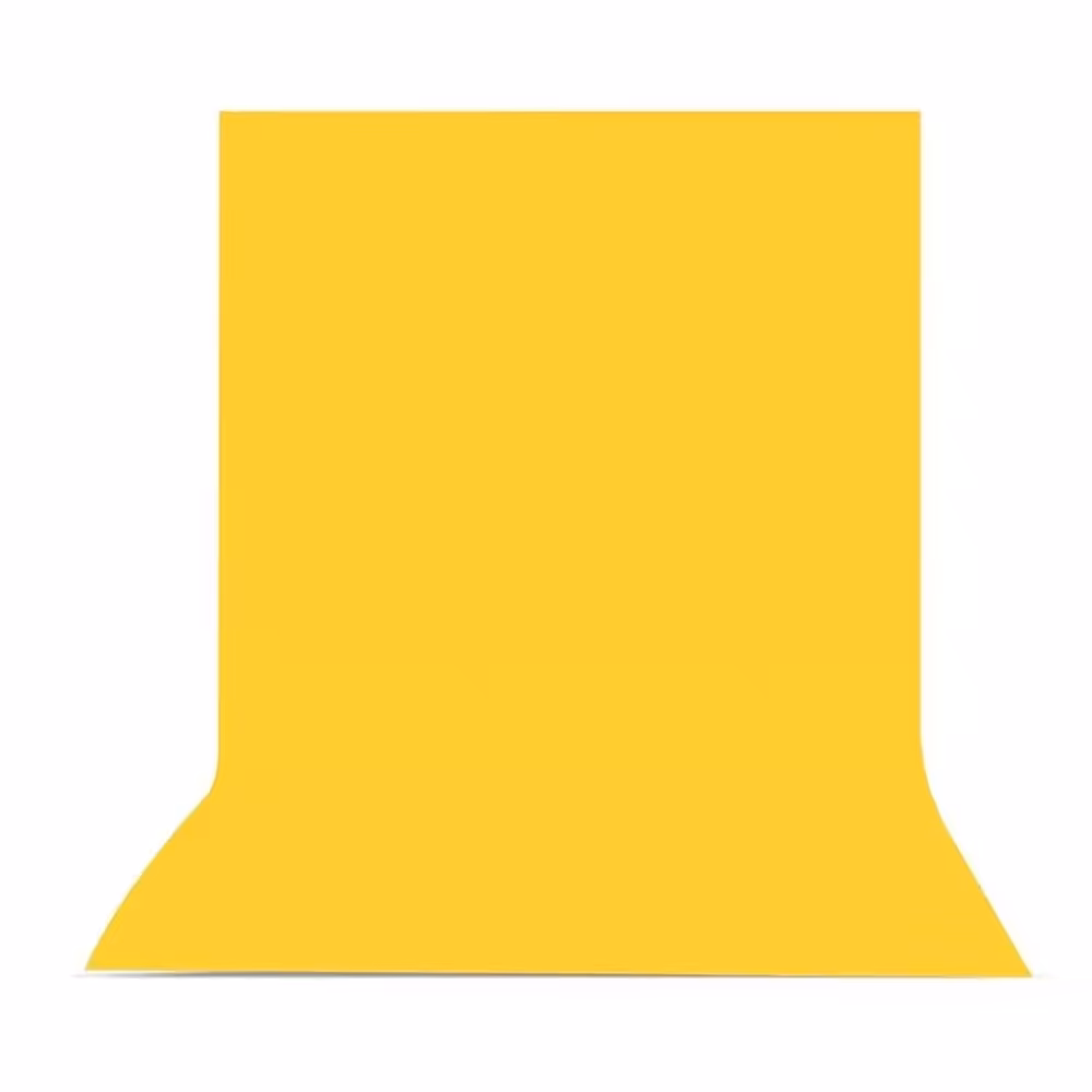 پرده زرد 2x3 لوله پلاستیکی (فون مخمل)