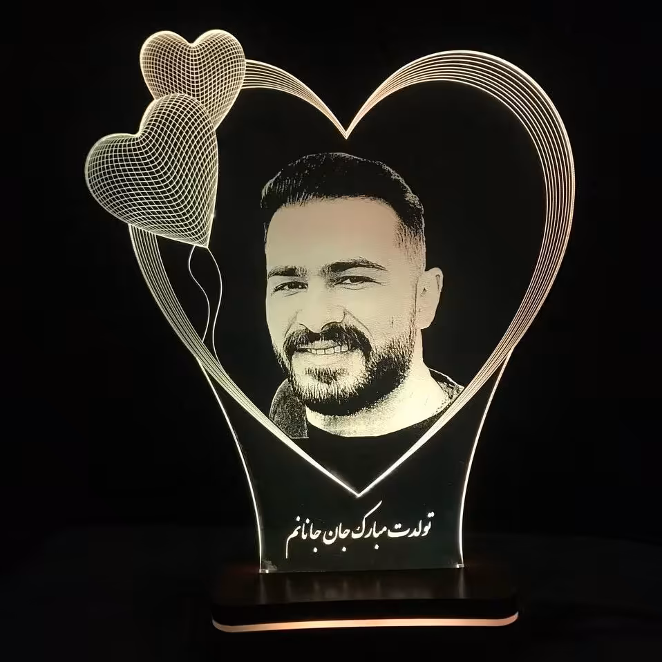 آباژور چهره بالبینگ تصویر چراغ خواب چهره کادو تولد