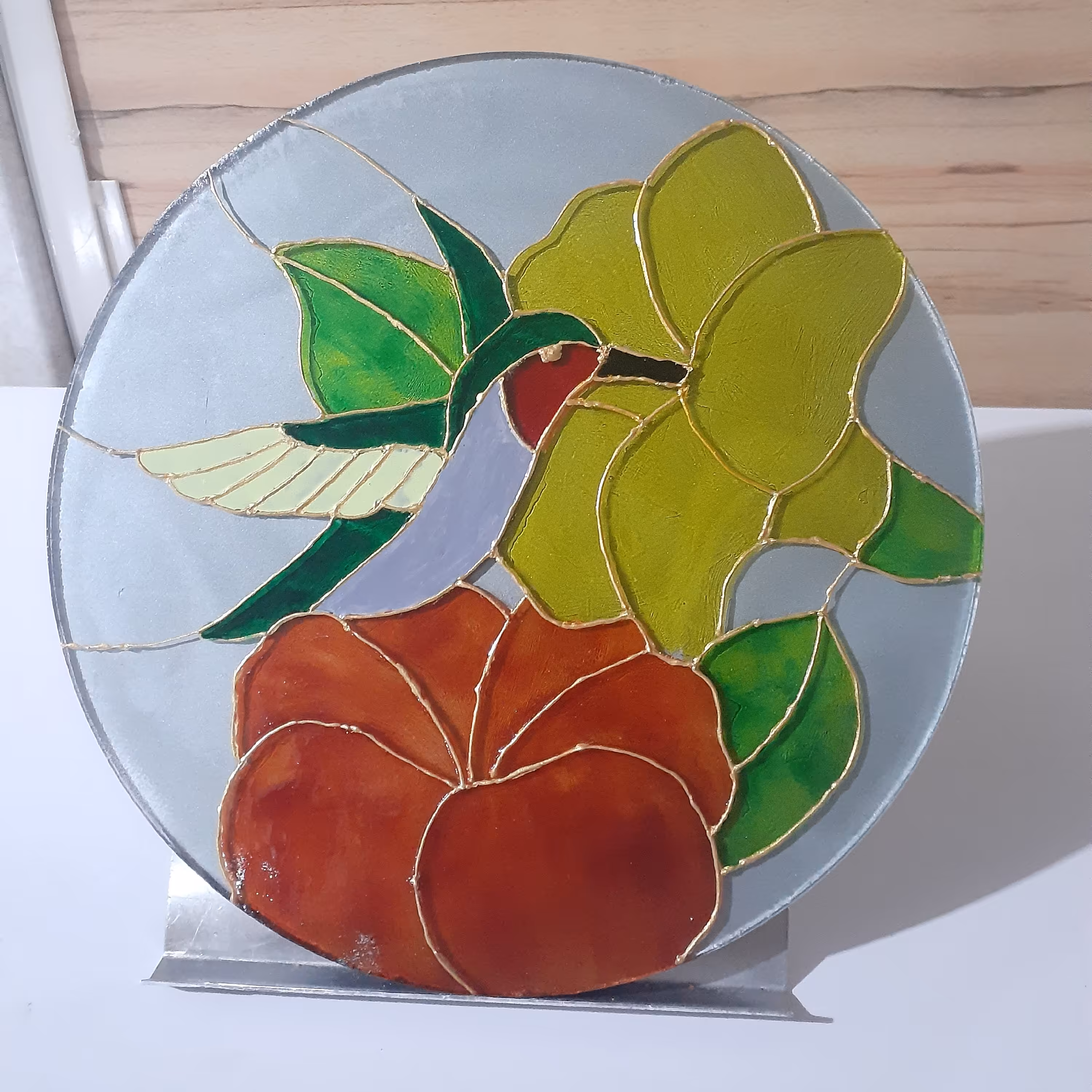 تابلو ویترای طرح پرنده