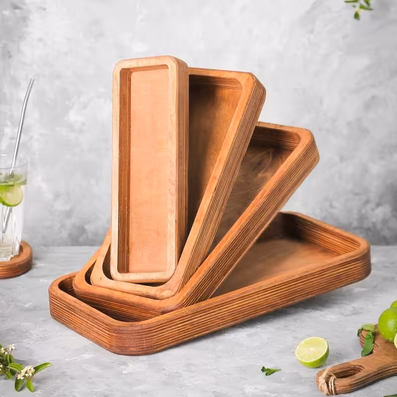 سینی چوبی 4 تکه 