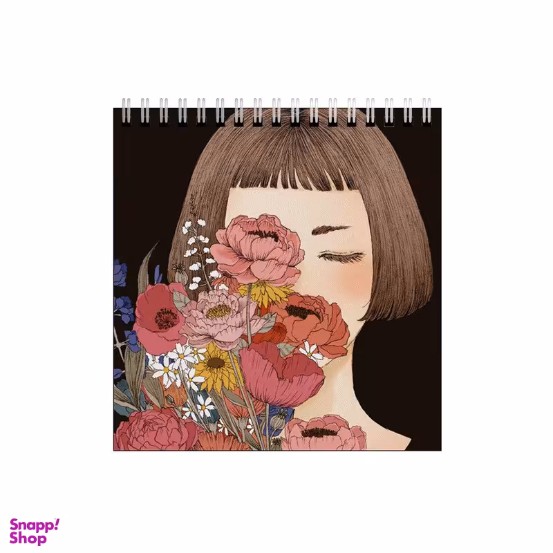 دفتر طراحی طرح دختر و دسته گل کد 7022878