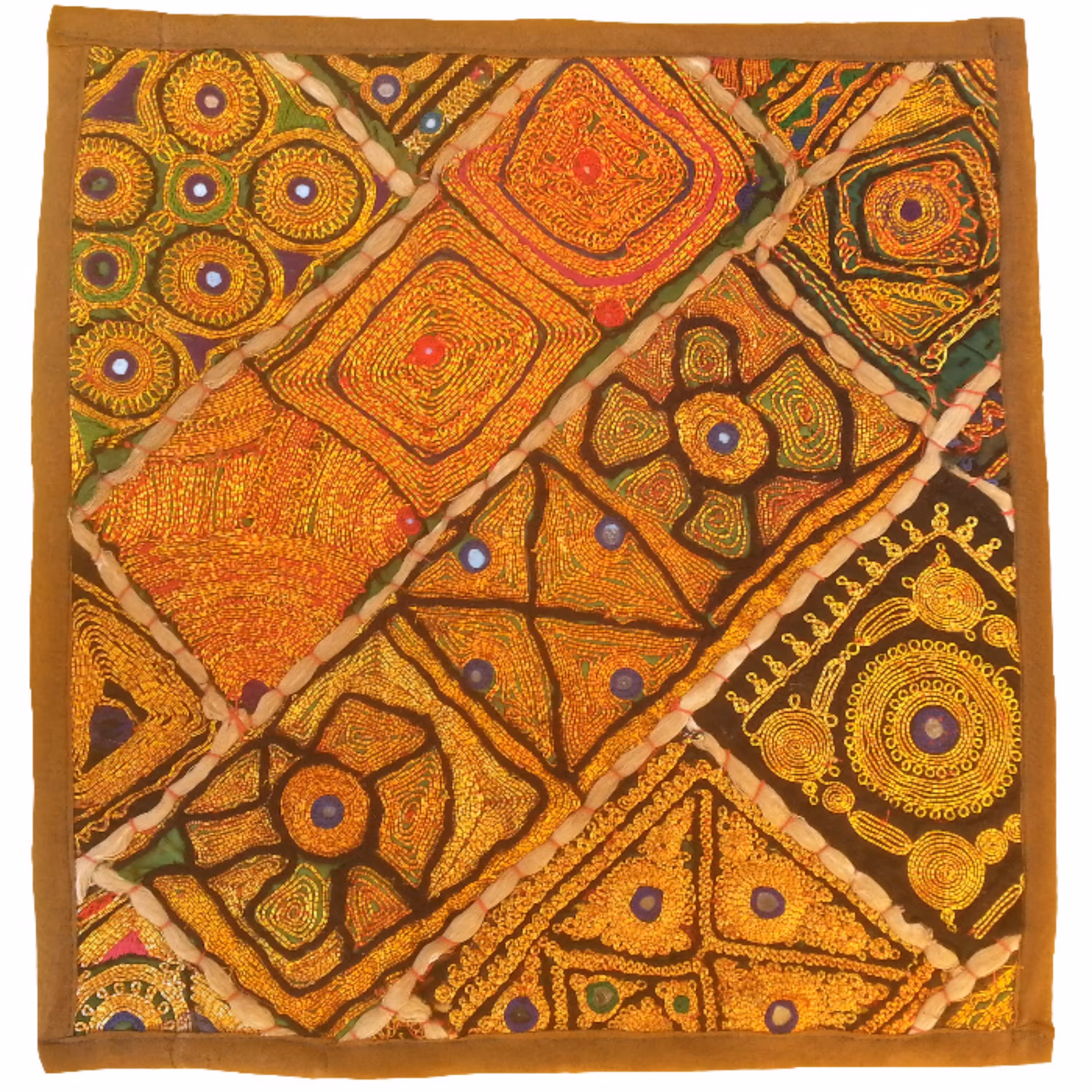 وسط میزی کوچک عسلی سوزن دوزی گلابتون کد QUZAR52