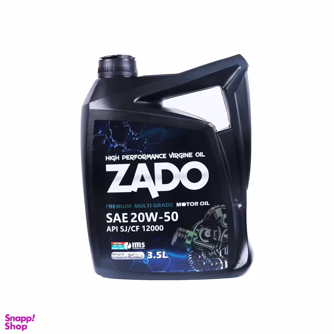 روغن موتور خودرو زادو مدل SAE 20W-50-SJ حجم 3.5 لیتر