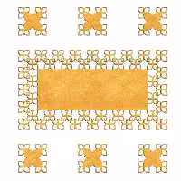 ست هفت تکه رومیزی  و 6 زیر بشقابی، جنس مولتی استایل، در دو رنگ طلایی و نقره ای، سایز رومیزی 60 در 30، وزیر بشقابی 20 