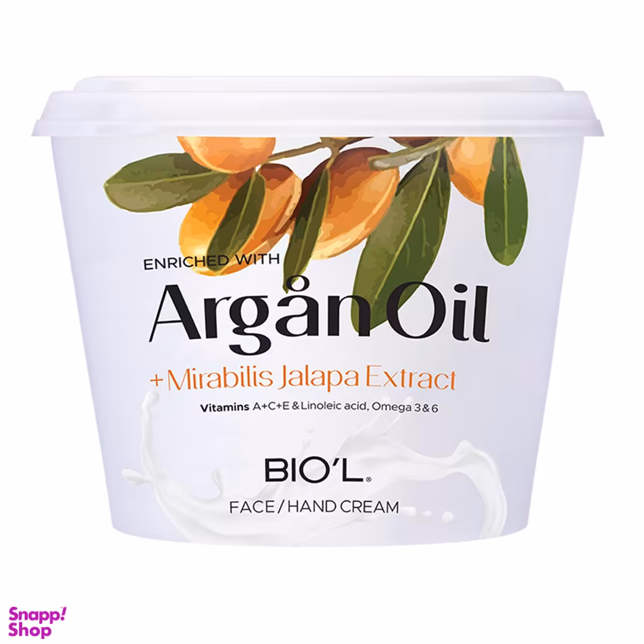 کرم مرطوب کننده دست و صورت بیول (Biol) مدل Argan Oil حجم 250 میلی‌ لیتر