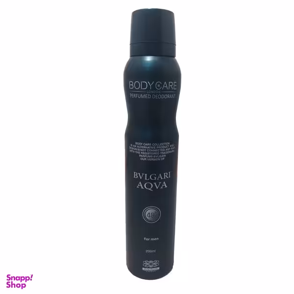 اسپری خوشبوکننده بدن بادی کر (Body Care) مدل Bvlgari Aqva حجم 200 میلی لیتر