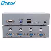 سوئیچ کی وی ام 4 به 1 دیتک  DTECH DT-7017 KVM Switch 4X1