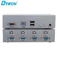سوئیچ کی وی ام 4 به 1 دیتک  DTECH DT-7017 KVM Switch 4X1