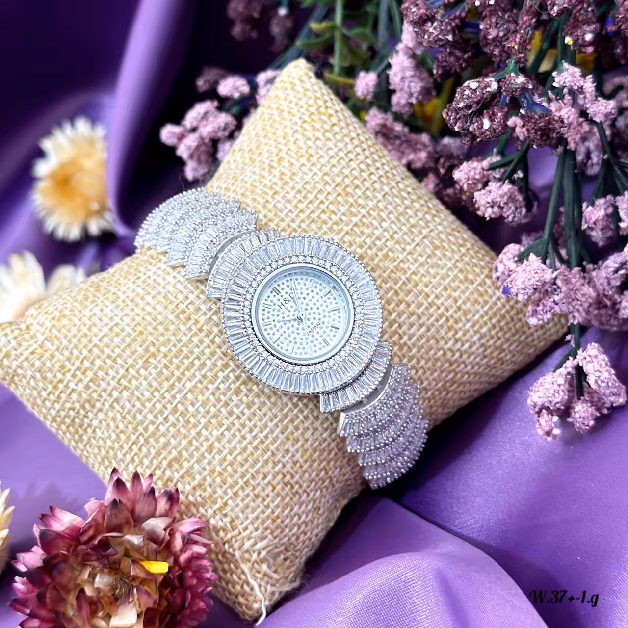 ساعت نقره برلیان خور  کد 3007 (با عیار استاندارد نقره 925 )