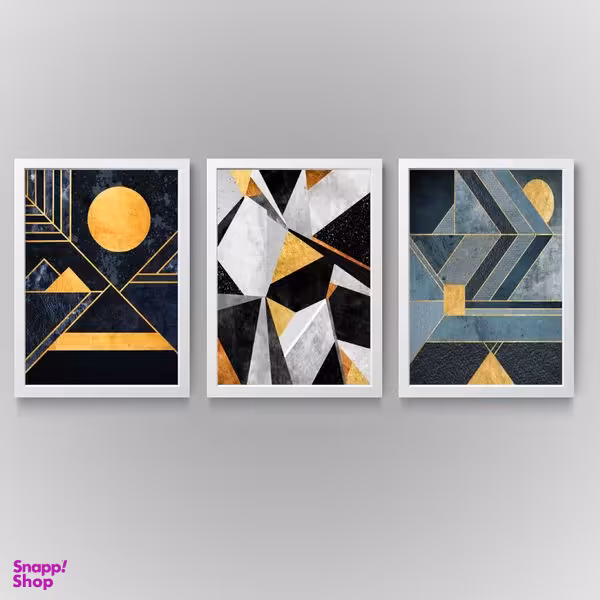 تابلو مدل دکوراتیو مینیمال کد N183 مجموعه 3 عددی