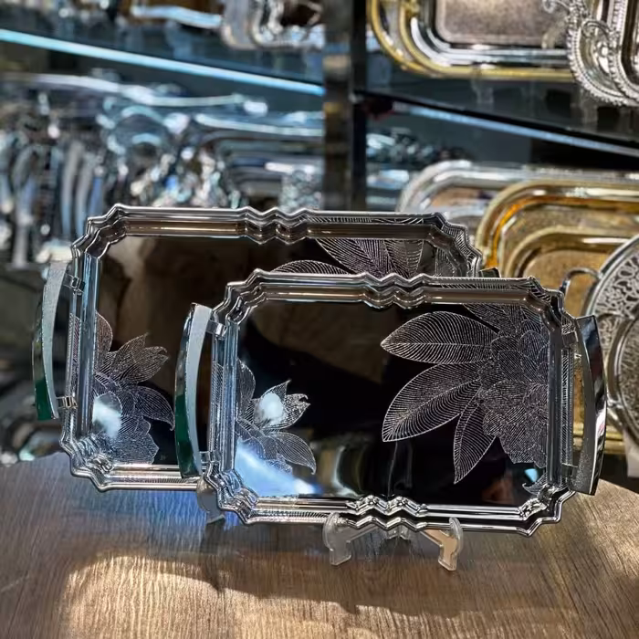 سینی استیل 2تیکه خارجی